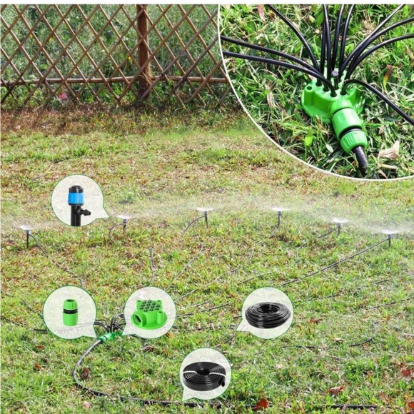 MIXC 2023 Newest Garden🪴Outdoor Drip Irrigation💦Kit w 12-Port Manifold,114FT - Picture 4 of 8
